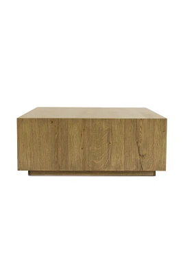 Layne 42" Square Oak Wood Coffee Table