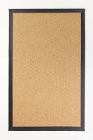 Faux-Leather Border Performance Rug