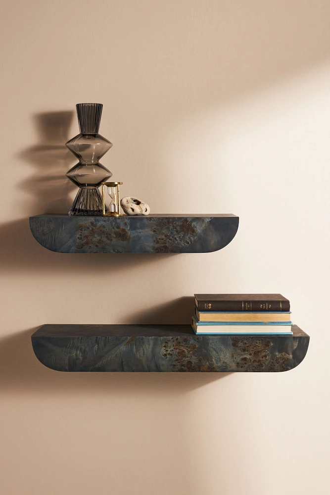 Tamara Floating Burl Shelf