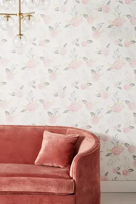 Magnolia Home Watercolor Roses Wallpaper