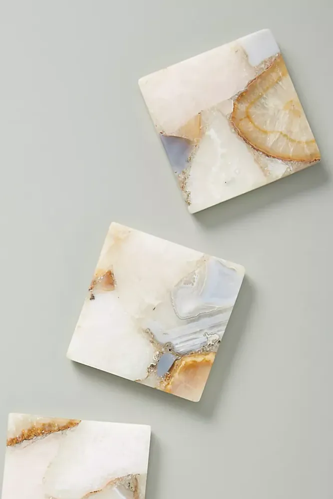 Clouded Agate Coasters