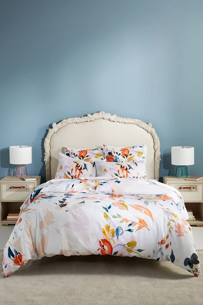 Bryony Cotton Slub Printed Duvet Cover