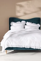 Organic Cotton Spa Sateen Ruffled Duvet Cover