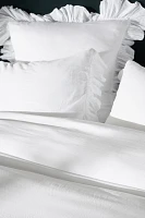 Organic Cotton Spa Sateen Ruffled Duvet Cover