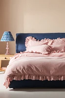 Ruffled Organic Spa Sateen Duvet Cover