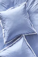 Tipped Contrast Percale Euro Sham