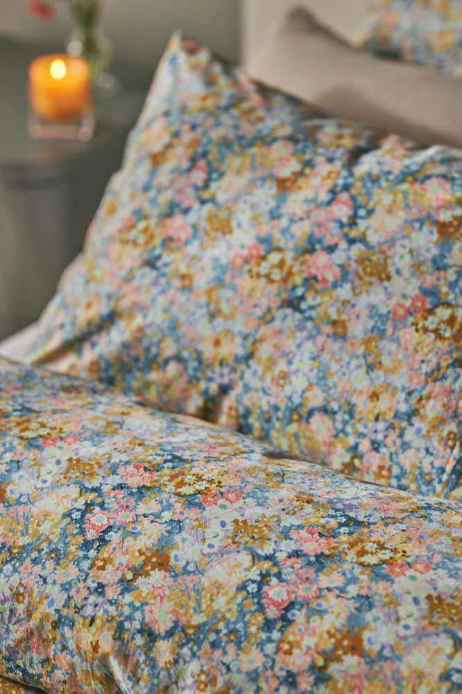 Leora Percale Printed Duvet Cover