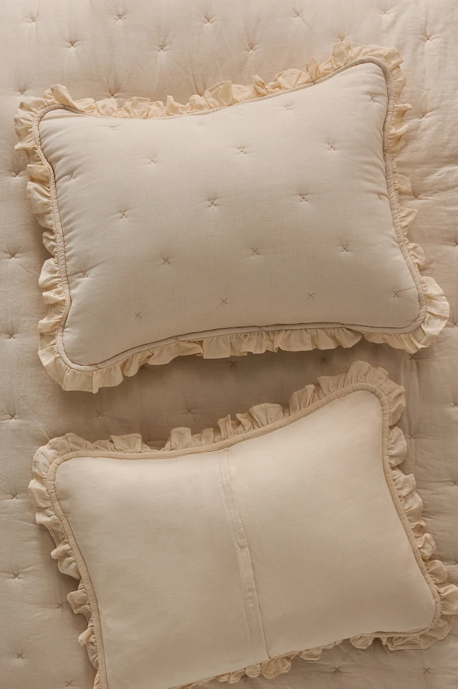 Naomi Cotton Ruffle Shams, Set of 2