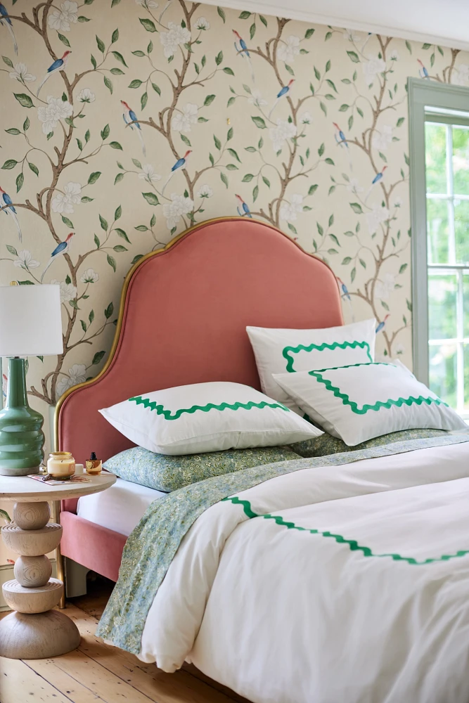 Maeve by Anthropologie Scallop Organic Sateen Duvet Cover