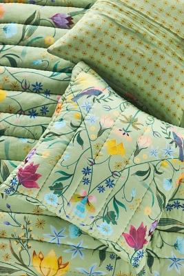 Anna Handcrafted Cotton Floral Euro Sham