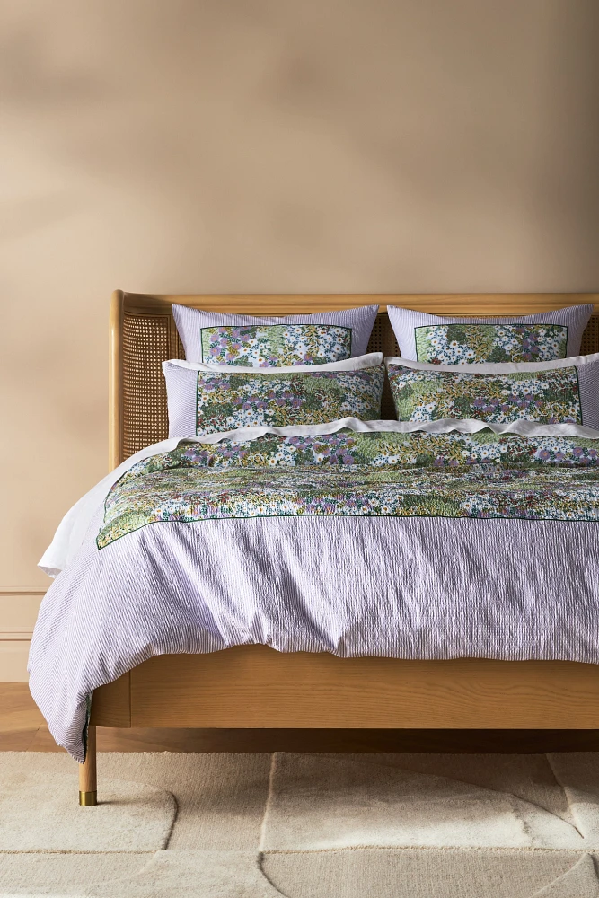 Nalini Organic Cotton Percale Border Floral Duvet Cover