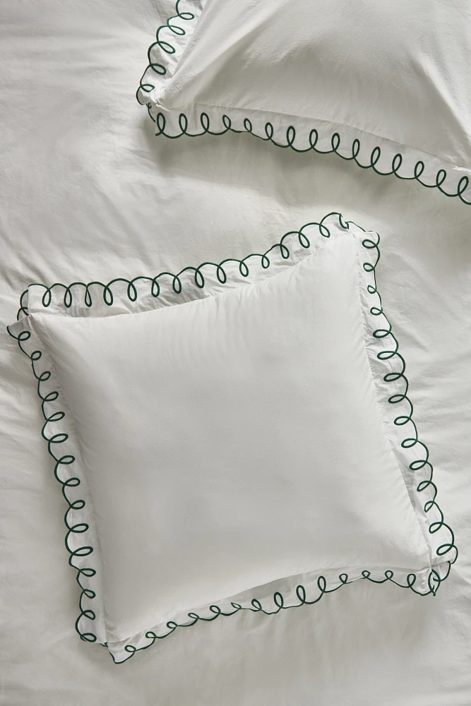 Maeve by Anthropologie Looped Organic Percale Euro Sham