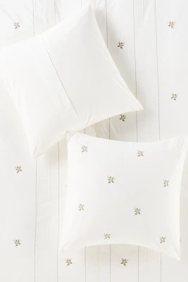 Annie Cotton Floral Embroidered Euro Sham