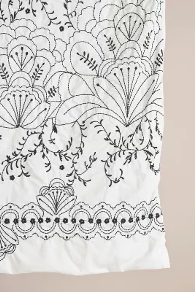 Embroidered Grove Duvet Cover