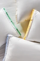 Tipped Contrast Percale Sheet Set