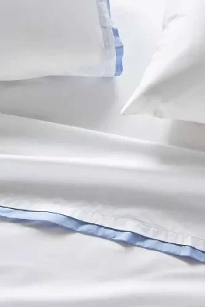 Tipped Contrast Percale Sheet Set