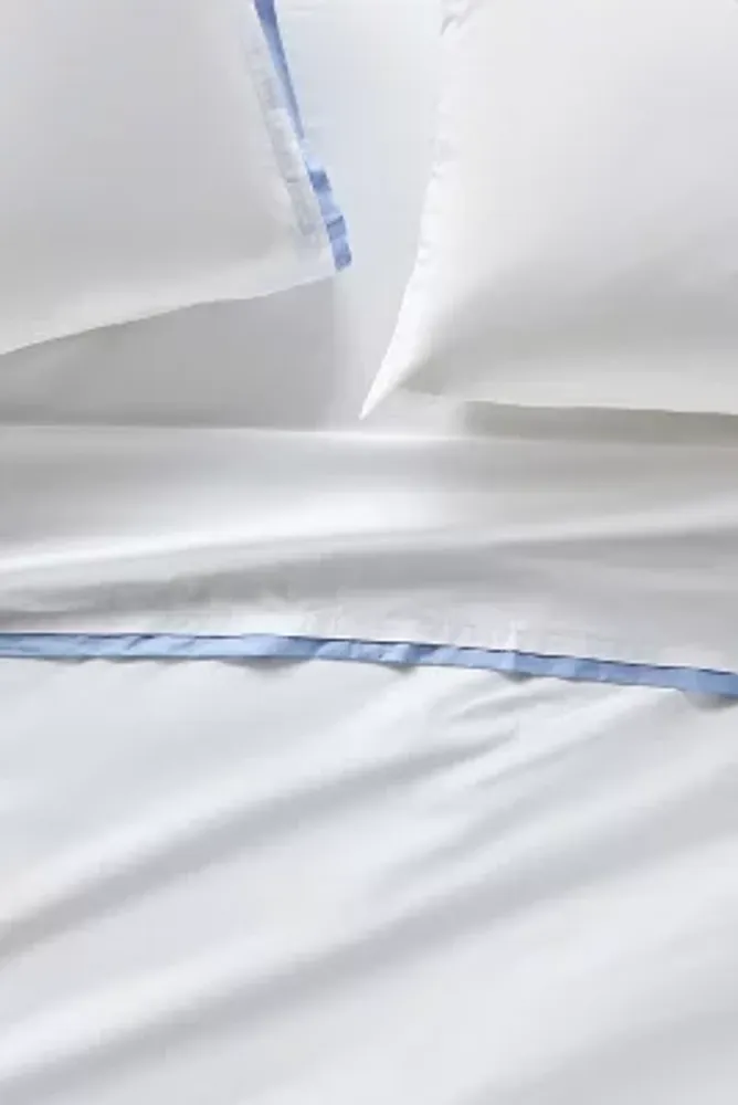 Tipped Contrast Percale Sheet Set