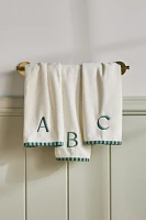 Monogram Embroidered Cotton Hand Towel