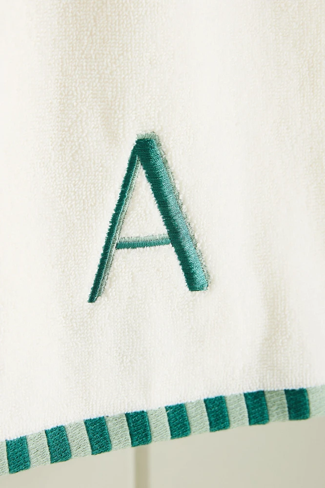 Embroidered Monogram Cotton Hand Towel