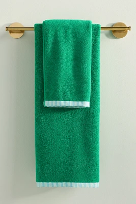 The Sloane Stripe Trim Soft Cotton Towel Collection