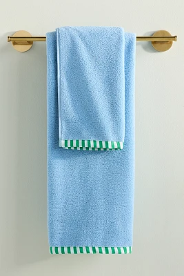 Sloane Stripe Trim Soft Cotton Towel Collection