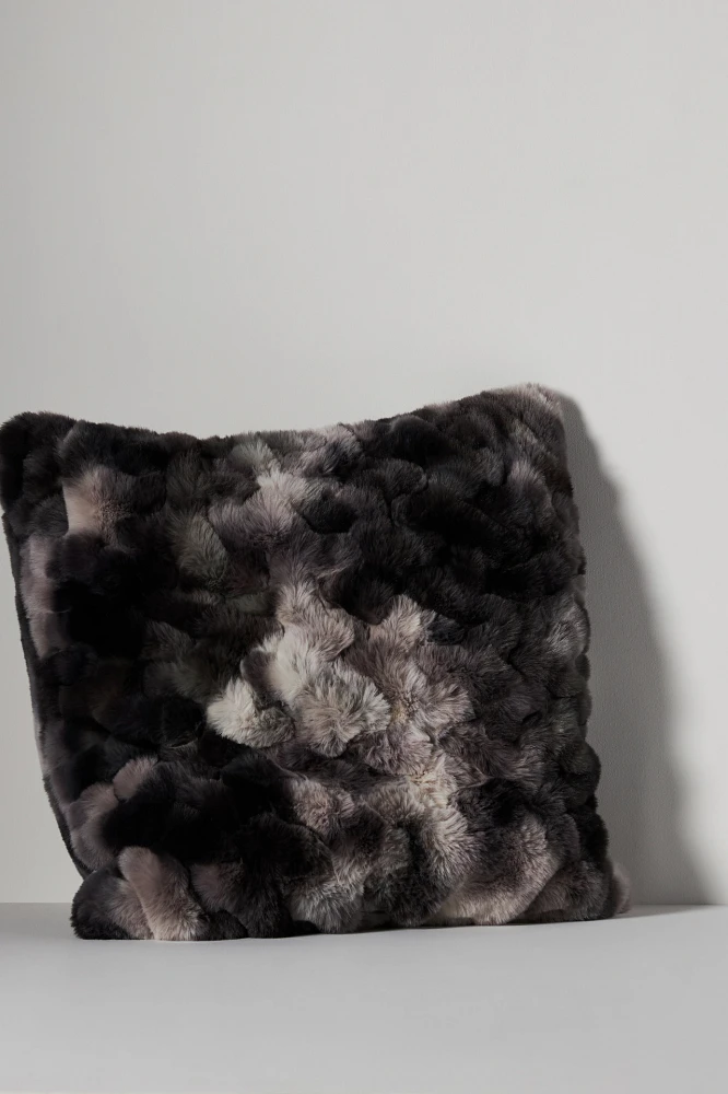 Luxe Sculpted Faux-Fur Pillow