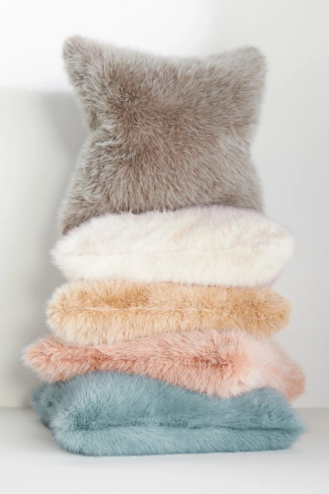 Chloe Tipped Faux-Fur Pillow