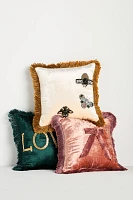 Mini Velvet Fringe Pillow