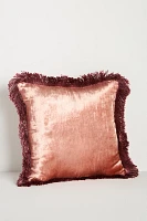 Mini Velvet Fringe Pillow