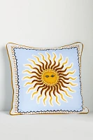 Fortune Embroidered Cotton Slub Pillow