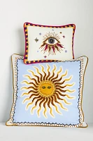 Fortune Embroidered Cotton Slub Pillow