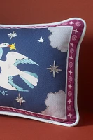 Lou Benesch x Anthropologie Mini Stargazer Embroidered Cotton Zodiac Pillow