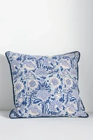 Cotton Block Print Floral Pillow