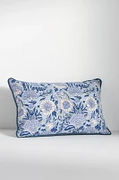 Cotton Block Print Floral Pillow