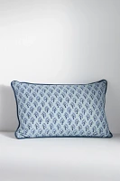 Cotton Block Print Floral Pillow