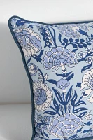 Cotton Block Print Floral Pillow