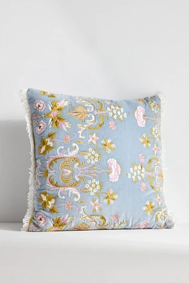 Harlowe Embroidered Velvet Pillow