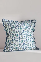 Eudora Embroidered Scalloped Pillow