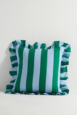 Maeve by Anthropologie Striped Ruffle Indoor/Outdoor Pillow