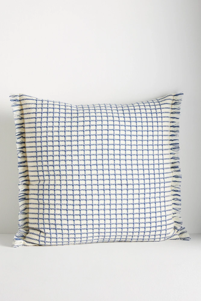 Windowpane Wool Blend Pillow