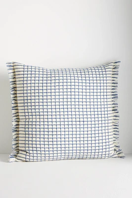 Windowpane Wool Blend Pillow