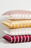 Corinn Striped Woven Cotton Velvet Pillow