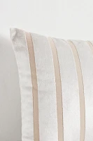 Corinn Striped Woven Cotton Velvet Pillow