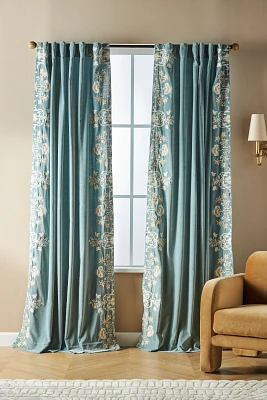 Harlowe Embroidered Velvet Curtain