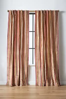 Striped Velvet Woven Curtain