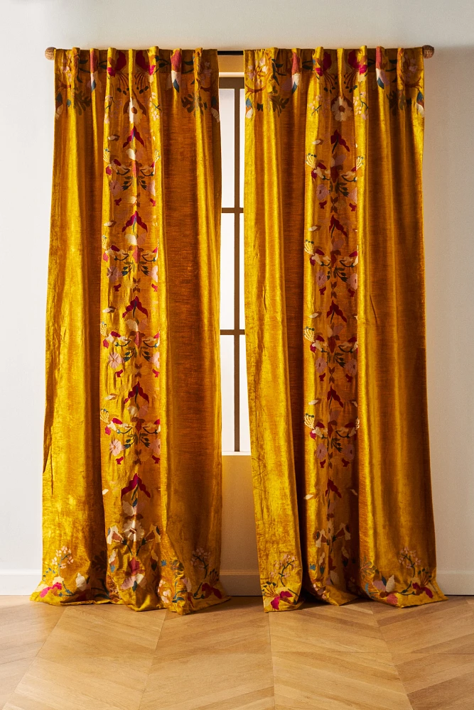 Embroidered Fiori Curtain