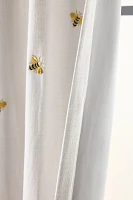 Abeille Embroidered Bee Cotton-Blend Blackout Curtain