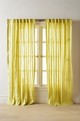 Ventura Silk Semi-Sheer Woven Stripe Curtain