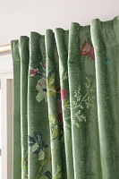 Velvet Embroidered Floral Curtain