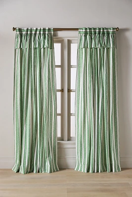 Cotton Printed Stripe Valence Curtain